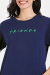 Zivame Friends Knit Cotton Loungewear Set - Medieval Blue — thumbnail 6